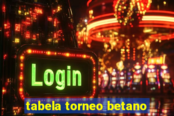 tabela torneo betano